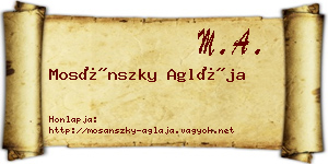 Mosánszky Aglája névjegykártya